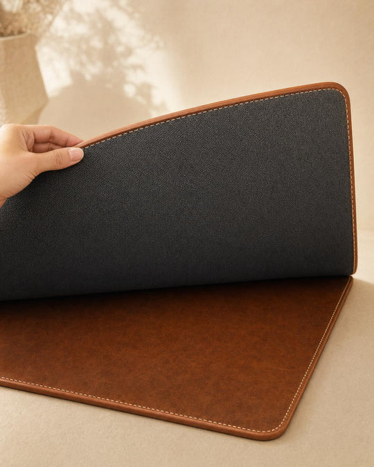 The Fondazione Leather Desk Mat