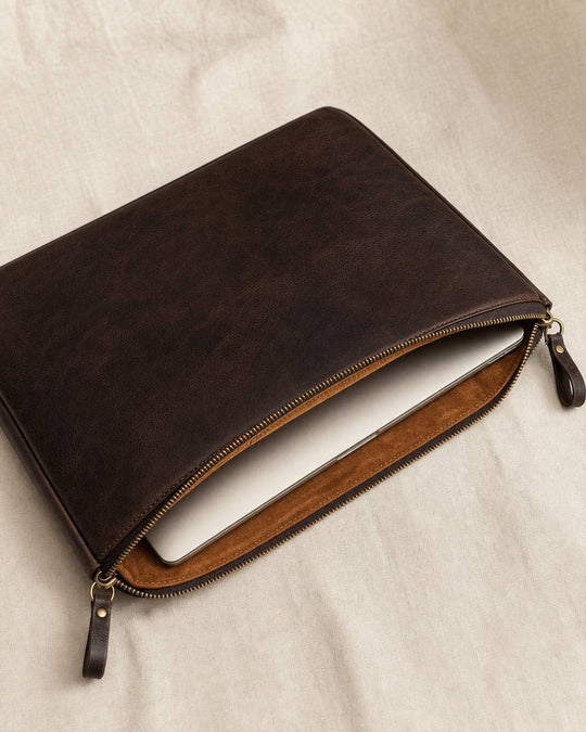 The Portatile Leather Laptop Clutch