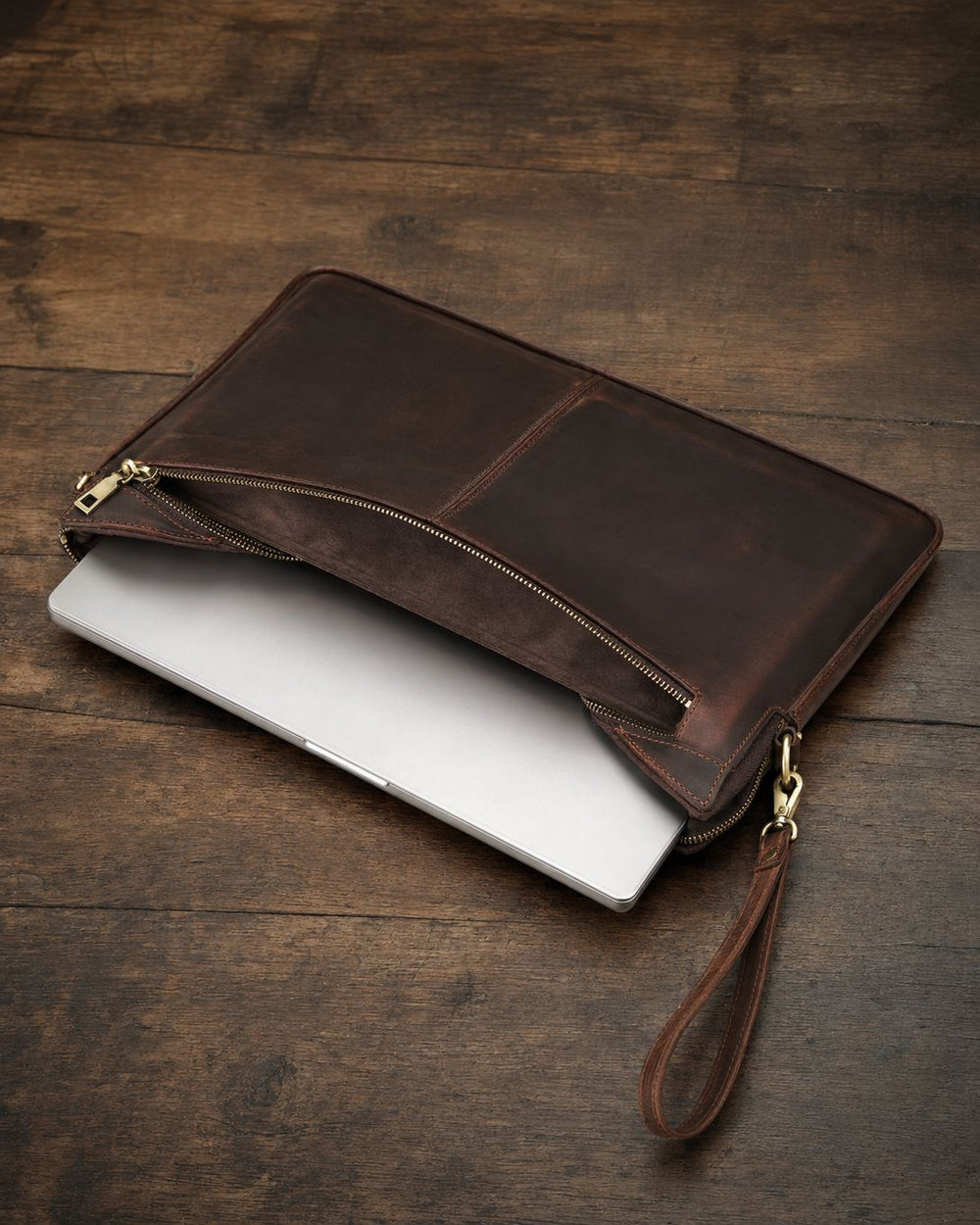 The Portatile Leather Laptop Clutch
