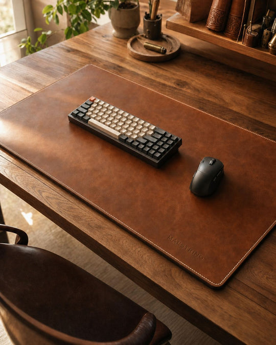 The Fondazione Leather Desk Mat